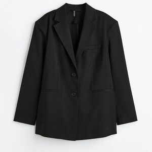 H&M XL Single-breasted Blazer Black Long Sleeve Women's Excellent Condition